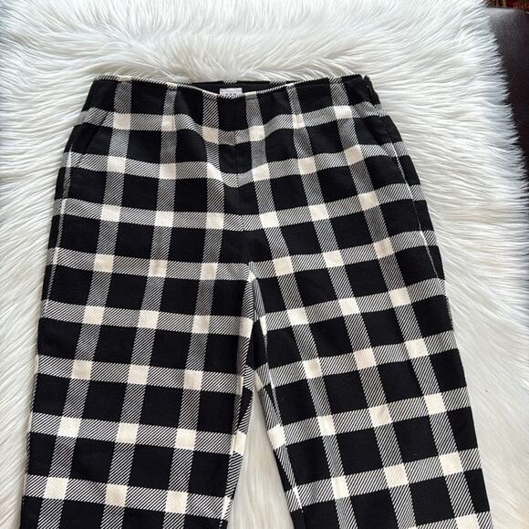 GAP Black and White Plaid High Rise Kick Pant - Picture 3 of 7